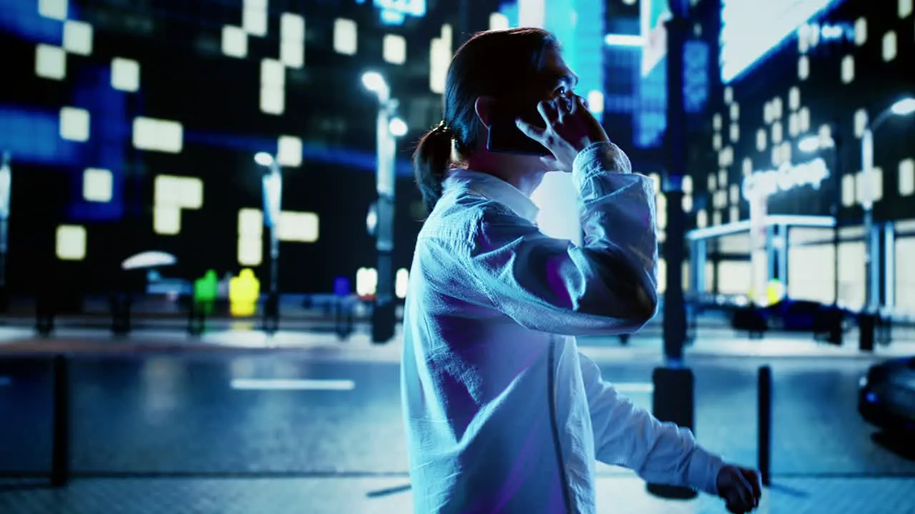 Man on the phone wanders around streets