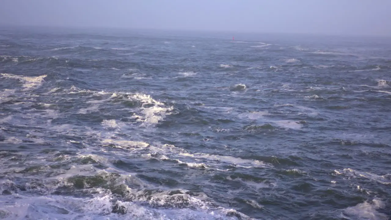 rough ocean waves rocking boat