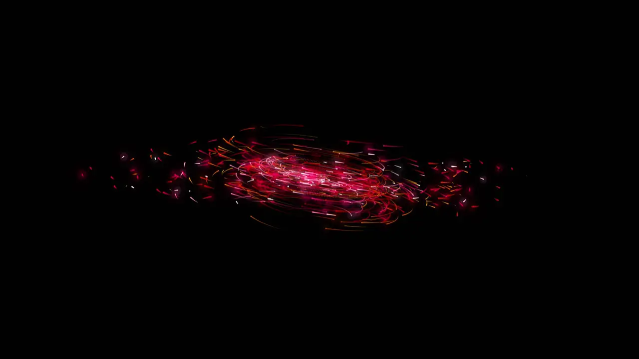 Abstract swirl effect red lines particles floating