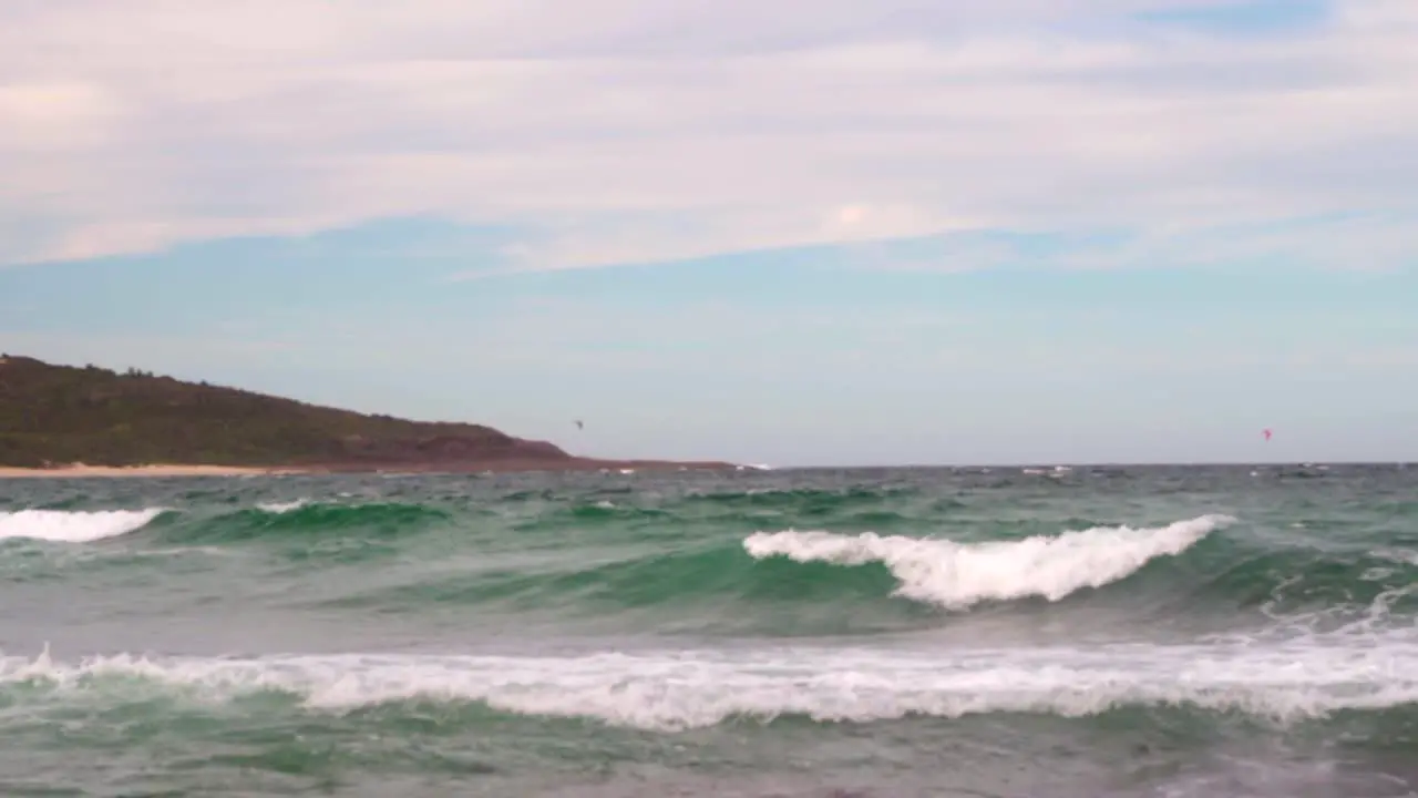 strong wind makes big and rough wave