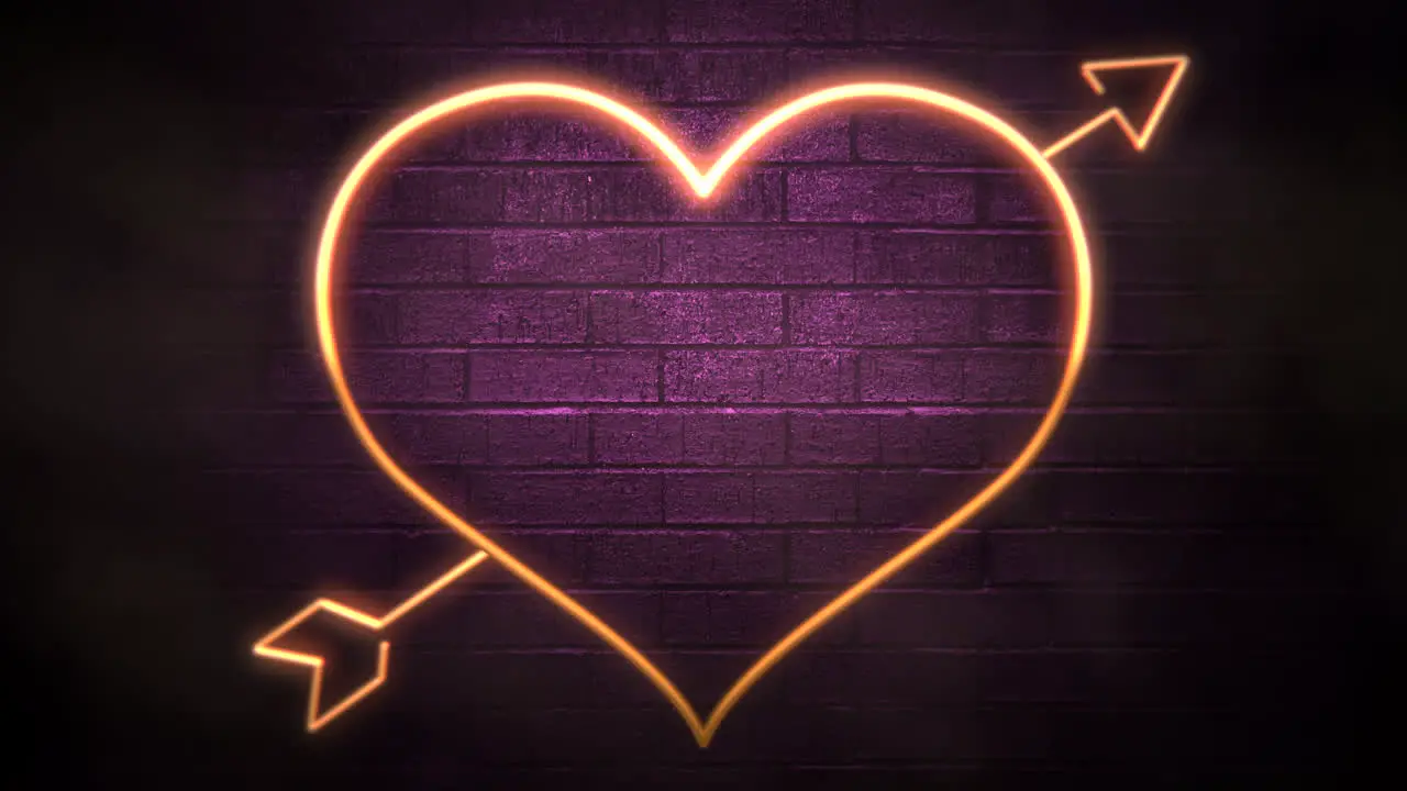 Animation closeup motion romantic heart on Valentines day 1