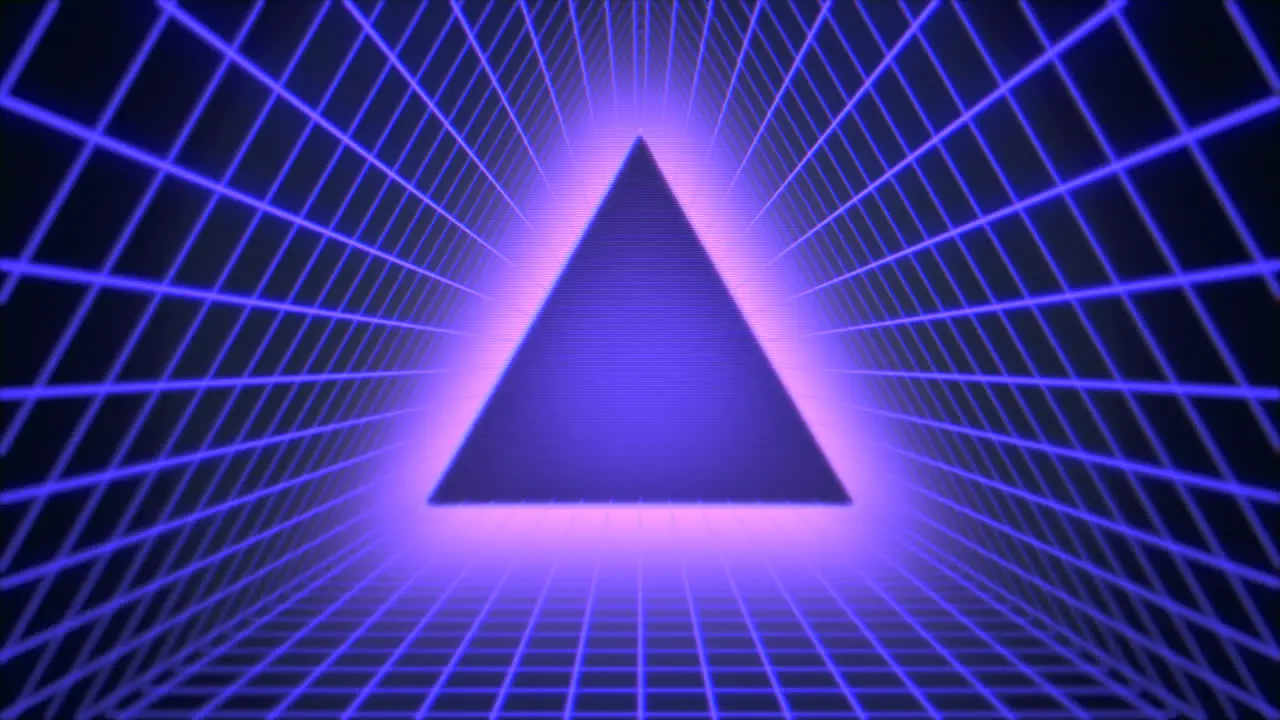 Motion retro purple triangle abstract background