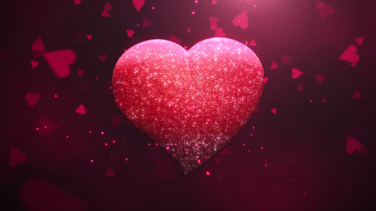 Animation closeup motion romantic hearts on Valentines day 22