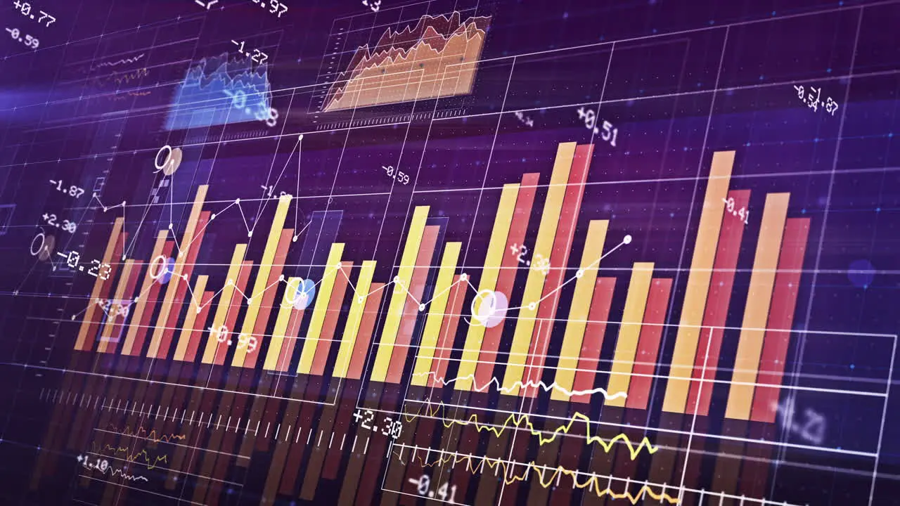 Data Chart Growth Orange Bars 02