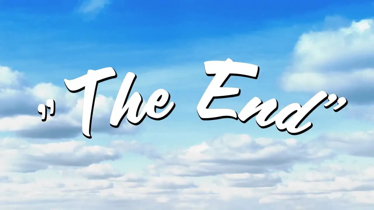 The end sign for a movie