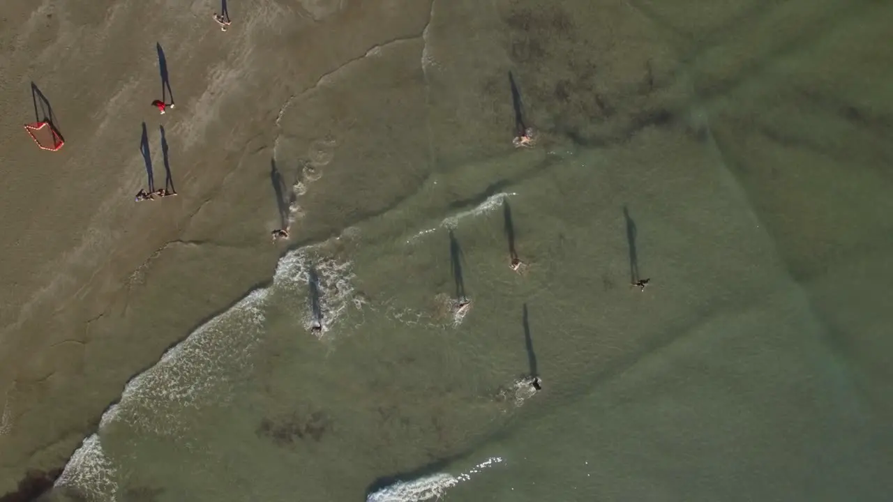 A beautiful view of people in the sea