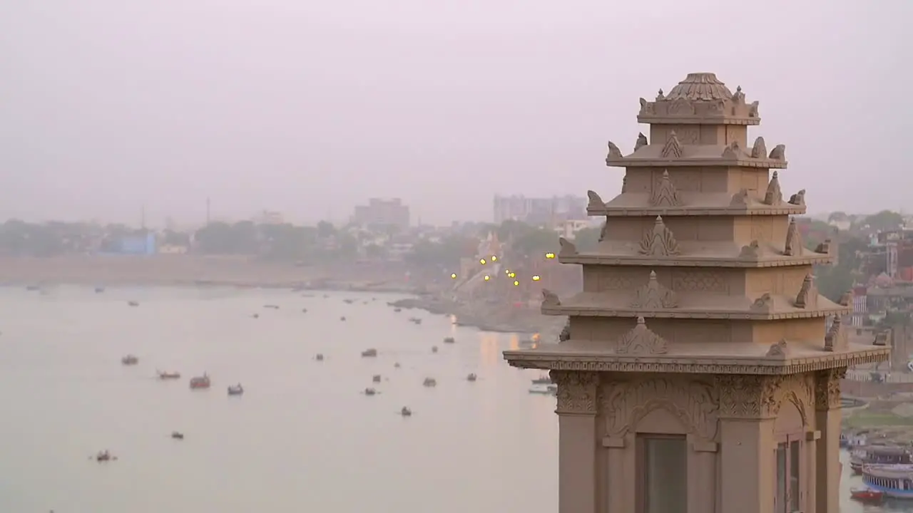 Tower in Front of the River Ganges