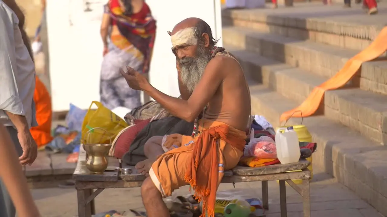 Sadhu Applying Tilaka