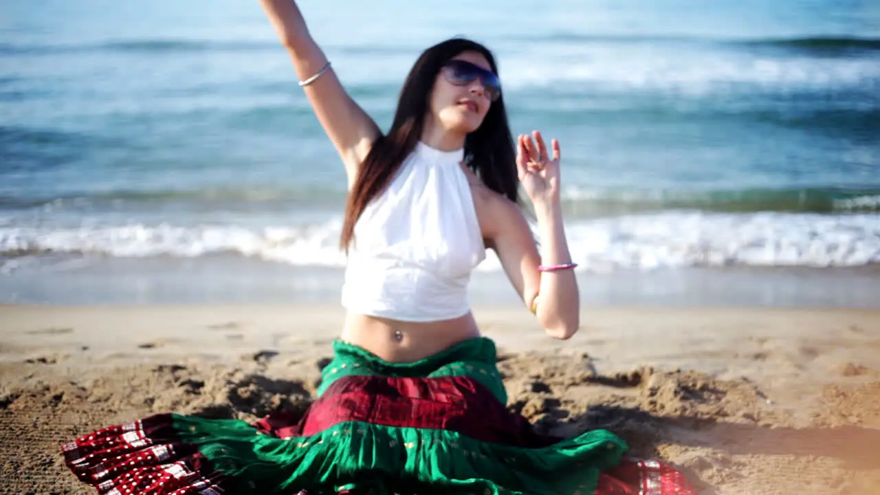 Woman on Beach Dancing 27