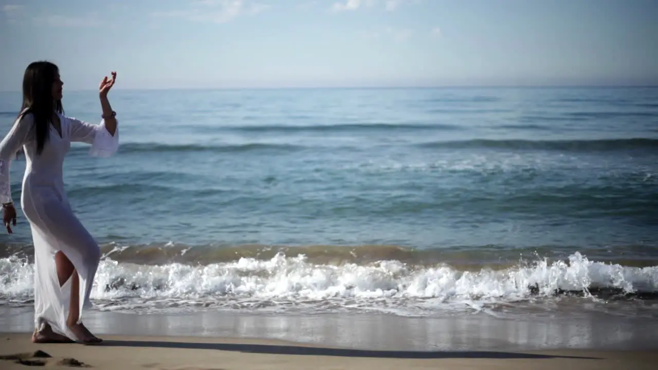 Woman on Beach Dancing 36