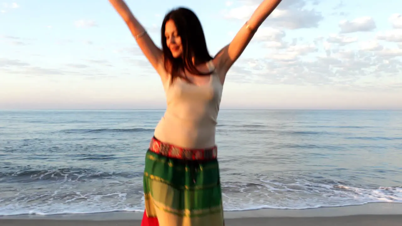 Belly Dancer on Beach 02