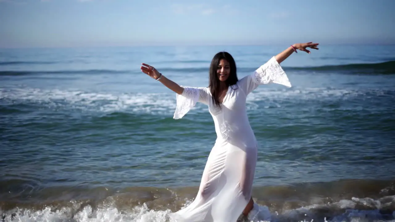 Woman on Beach Dancing 32