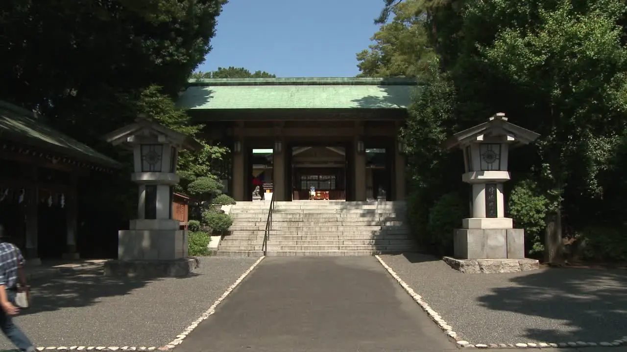 Wide Shot of Temple in Japan