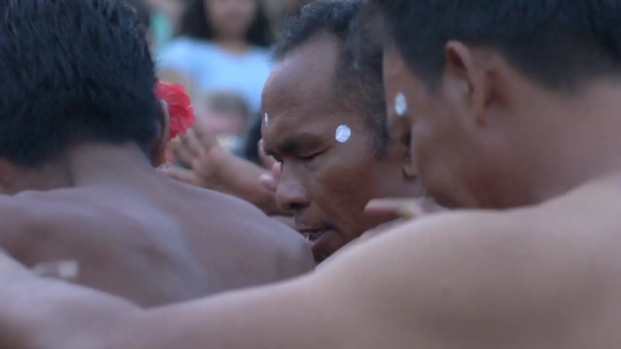 Men Performing a Traditional Kecak Chant