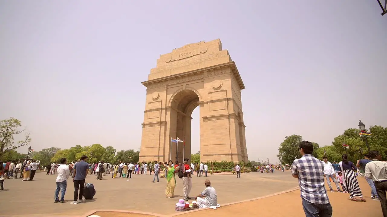 Crowds of Tourists at India Gate New Delhi