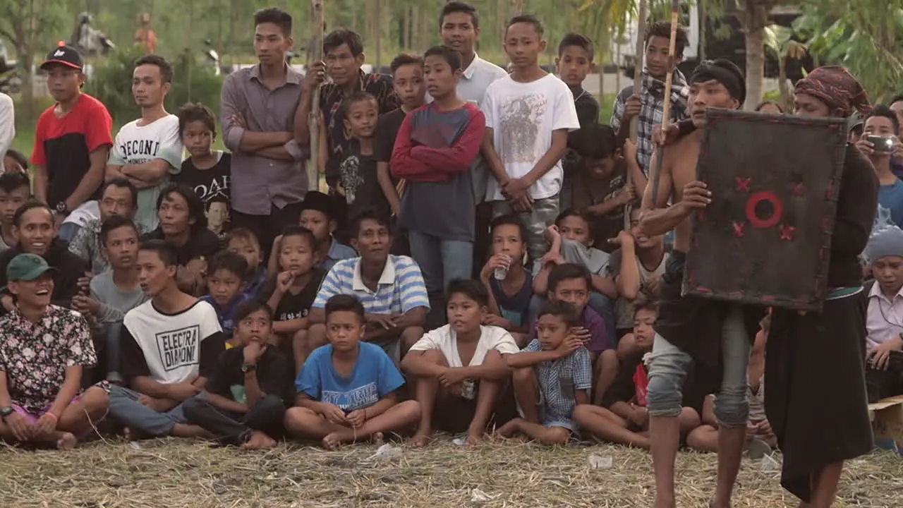 Indonesian Fighter Preparing for Martial Arts Match