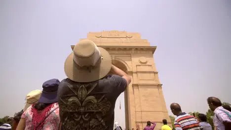 Tourist Photographing India Gate