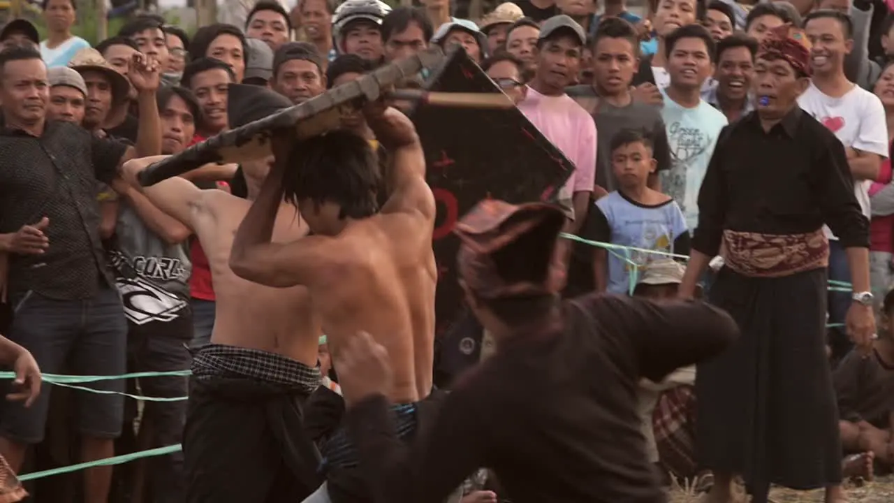 Referee Ruling in Indonesian Gladiator Fight