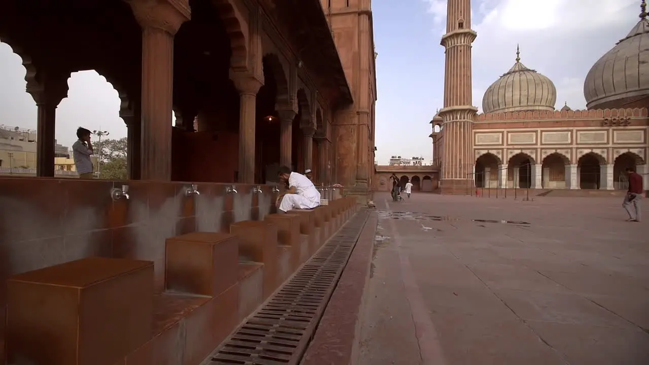 People Bathing in Jama Masjid