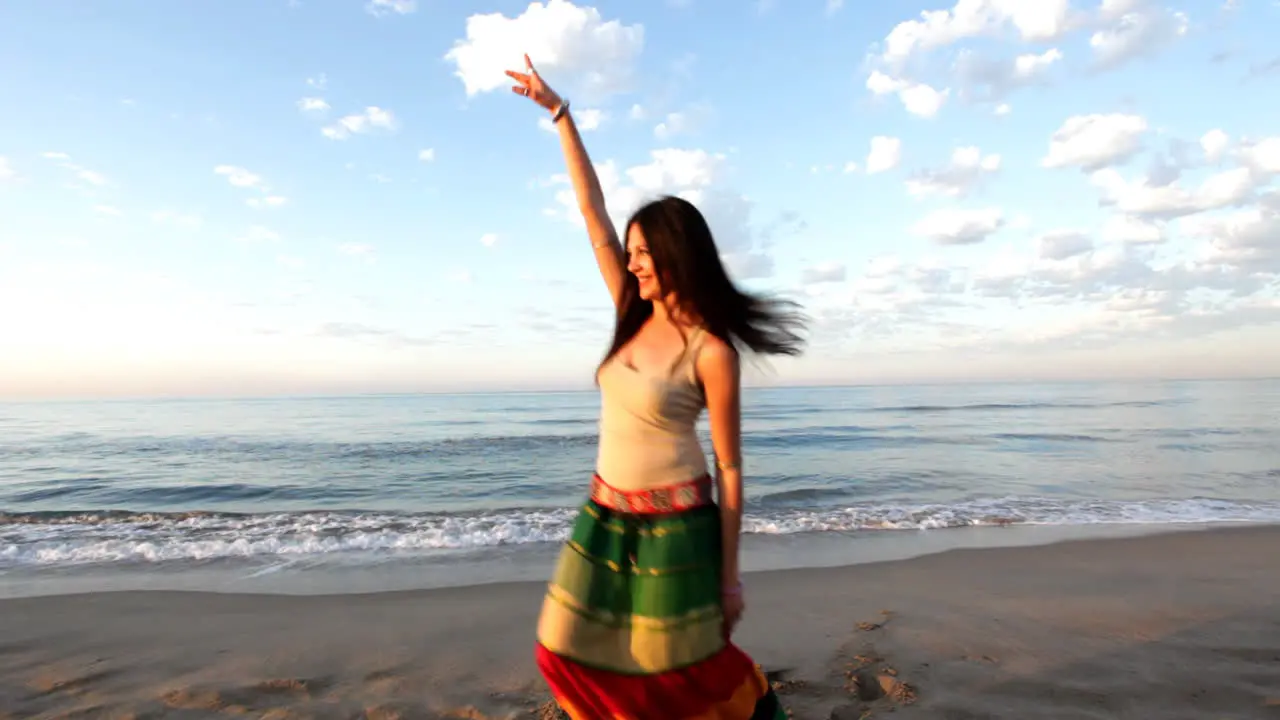 Belly Dancer on Beach 03