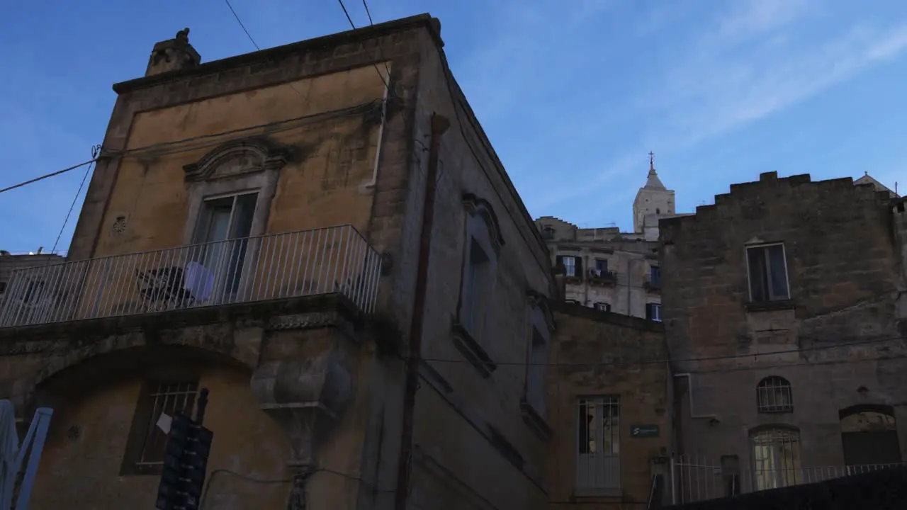 Matera Itlay looking up towards church