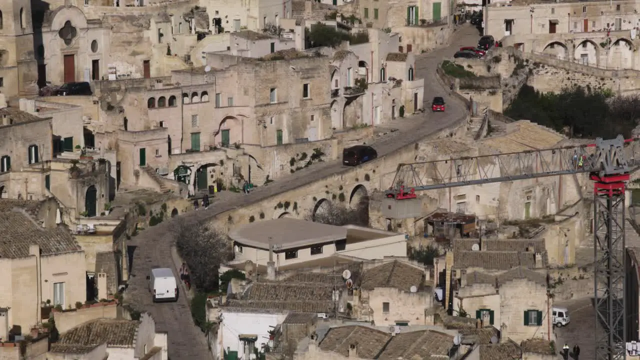 Matera Italy Cars driving up hill