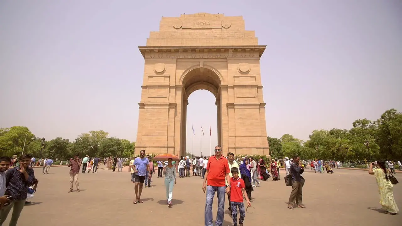 Tourists at India Gate