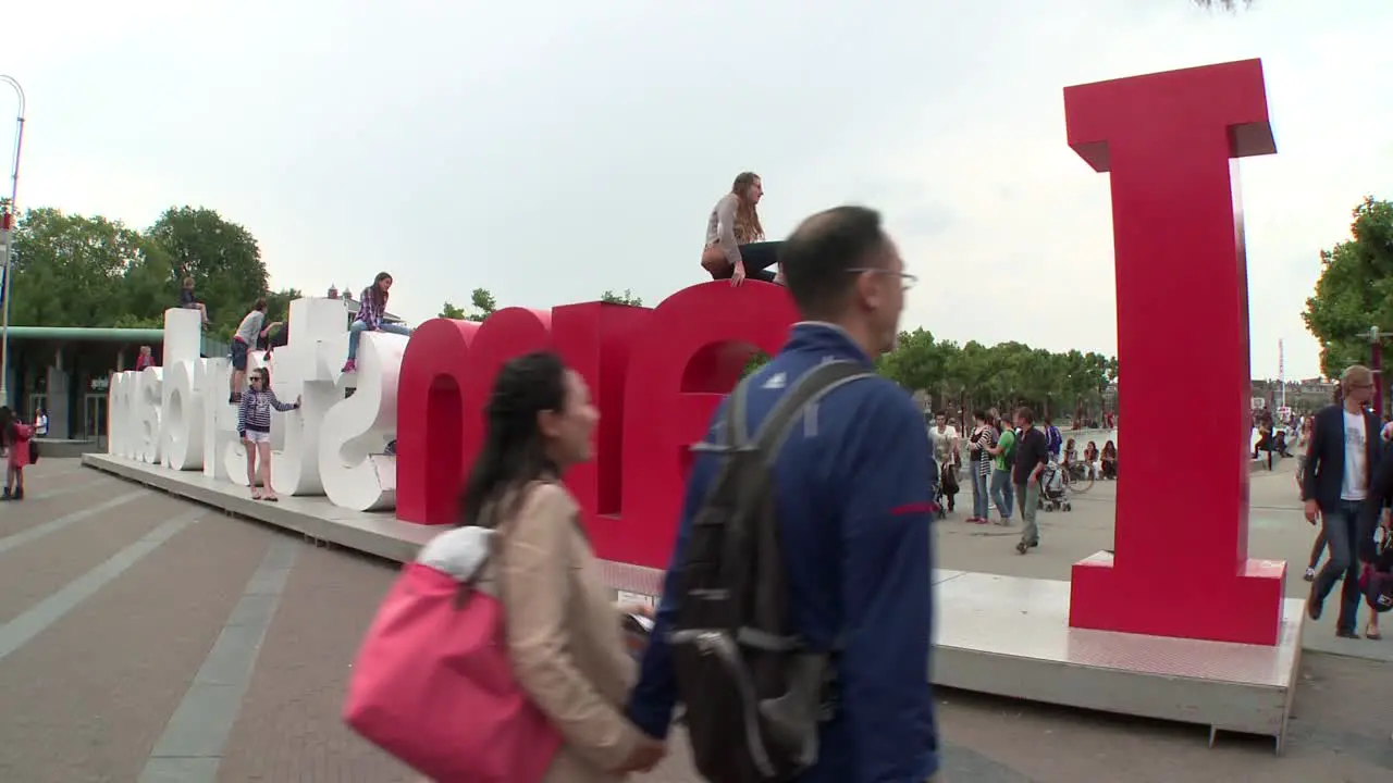 iAmsterdam Sign from Behind