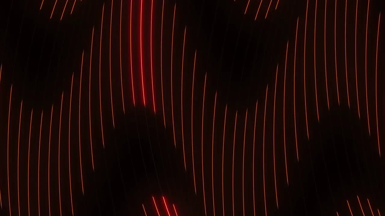 Red neon lines in random on black gradient