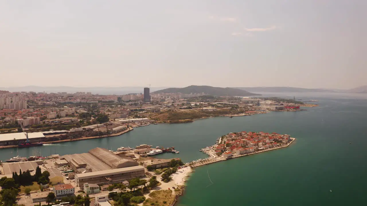 Beautiful view of the city and the sea