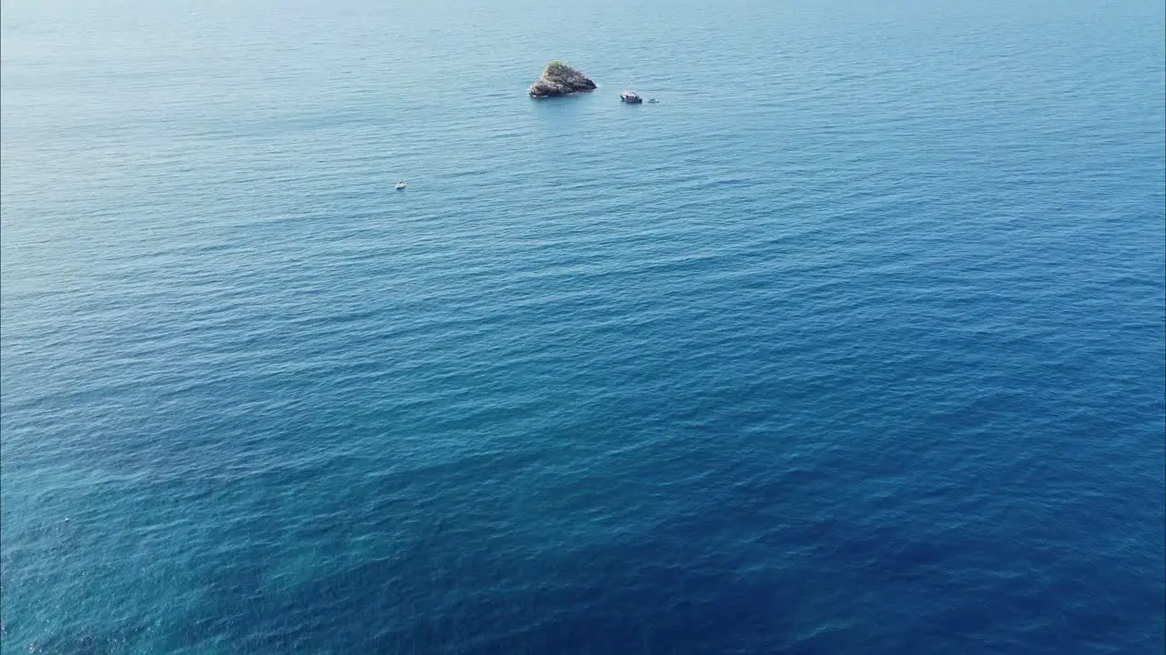 A drone shot from a beatiful island on Italy