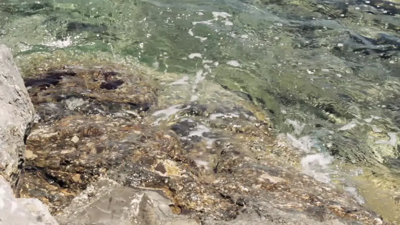 Sea Water Eroding Rocks