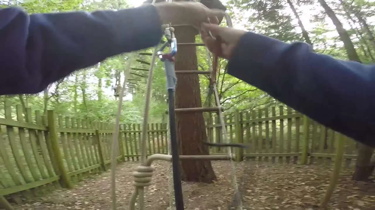 Climbing Ladder on Obstacle Course