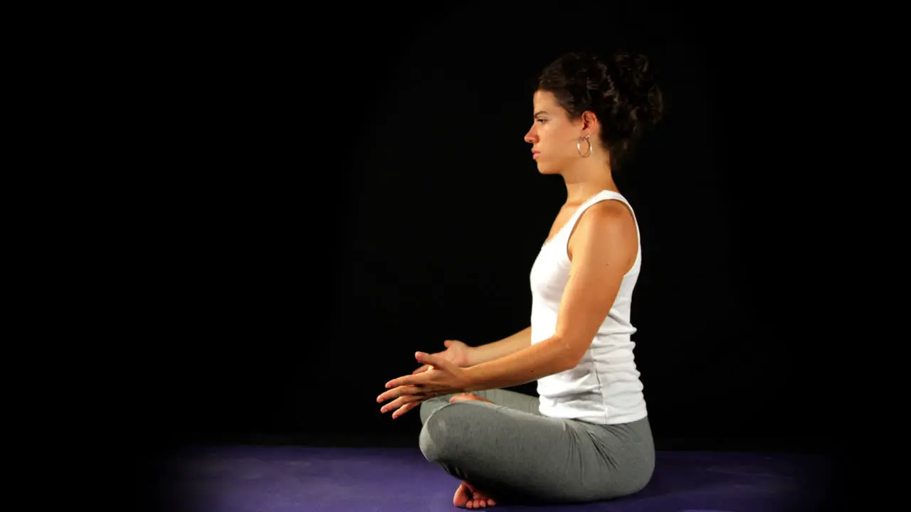 Lady Doing Yoga Stretches 78