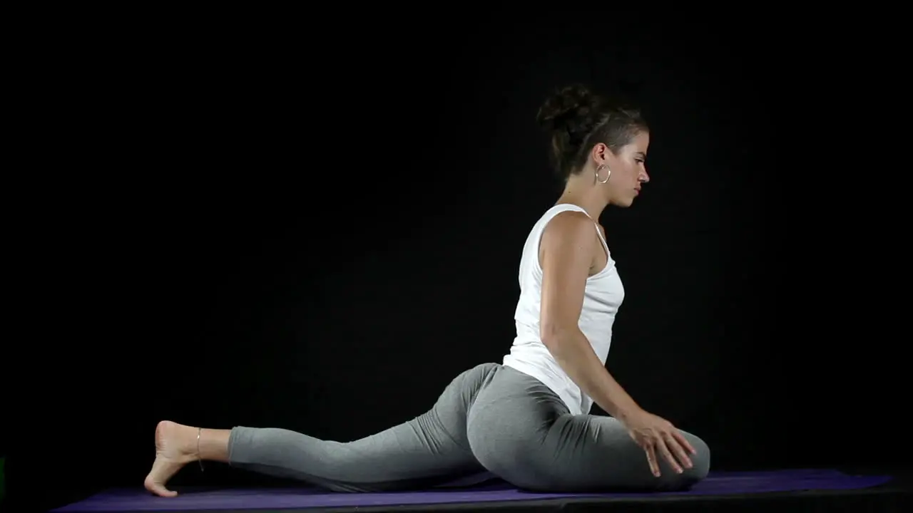 Lady Doing Yoga Stretches 71