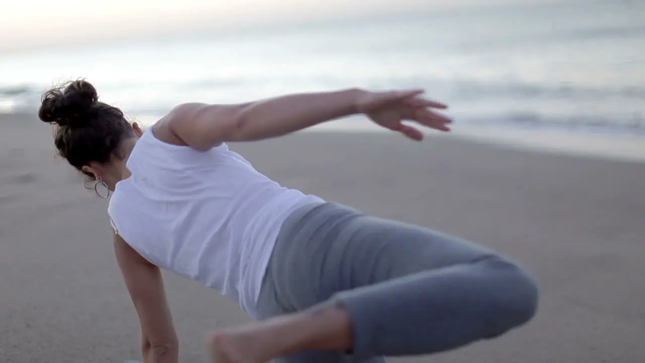 Lady Doing Yoga Stretches 23