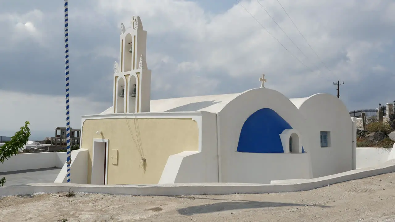 Greece Santorini Yellow Church