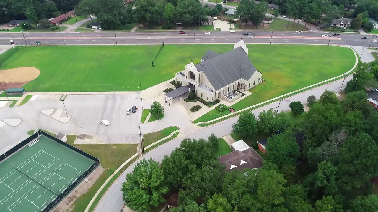 This is an aerial view of the Bishop Thomas K