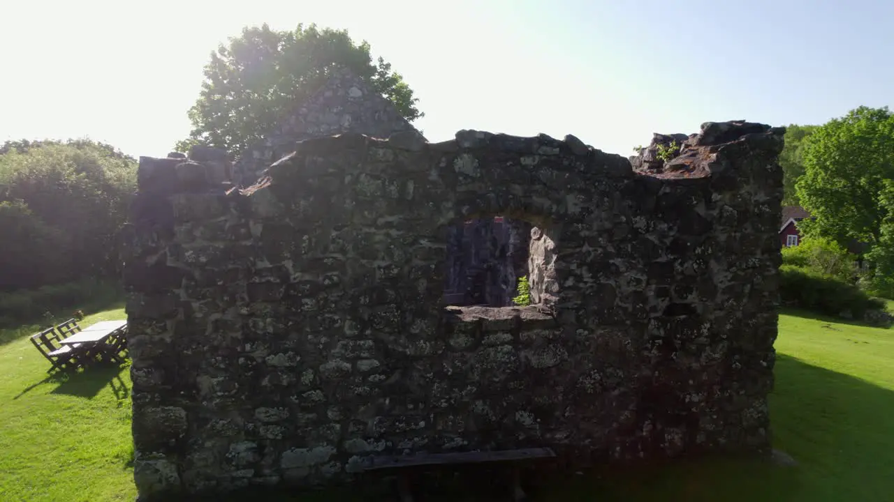 A church ruin shot on a summer morning