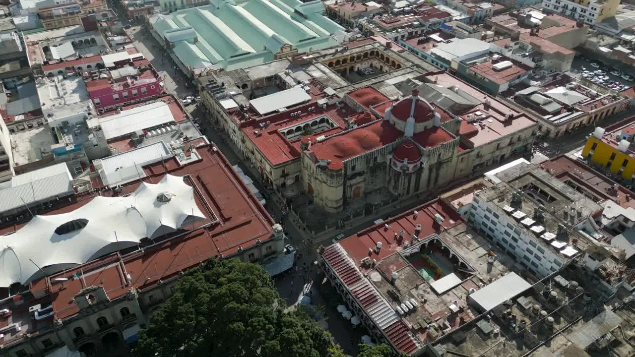 Historic center of Oaxaca Aerial shot with drone