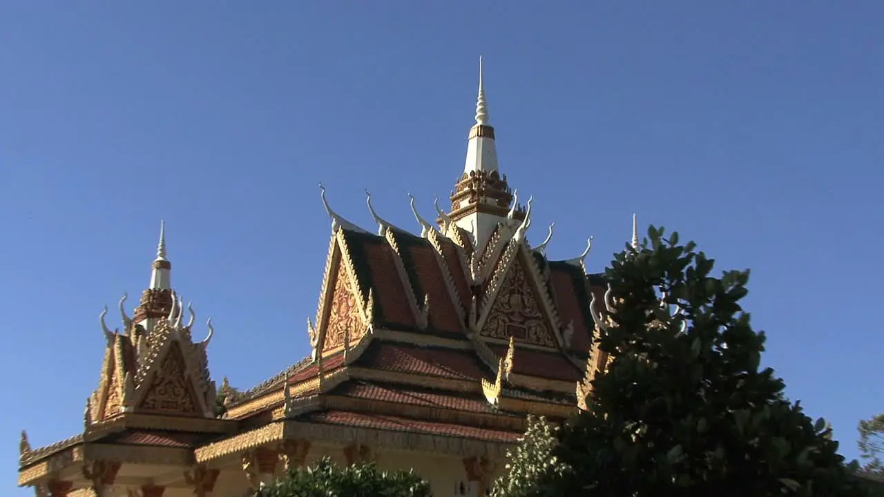 Cambodia Buddhist temple roof