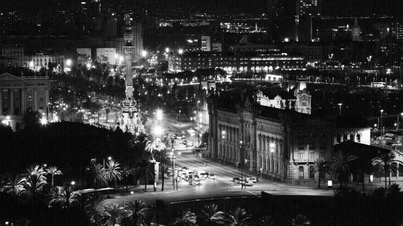 Barcelona Night Cityscape 05