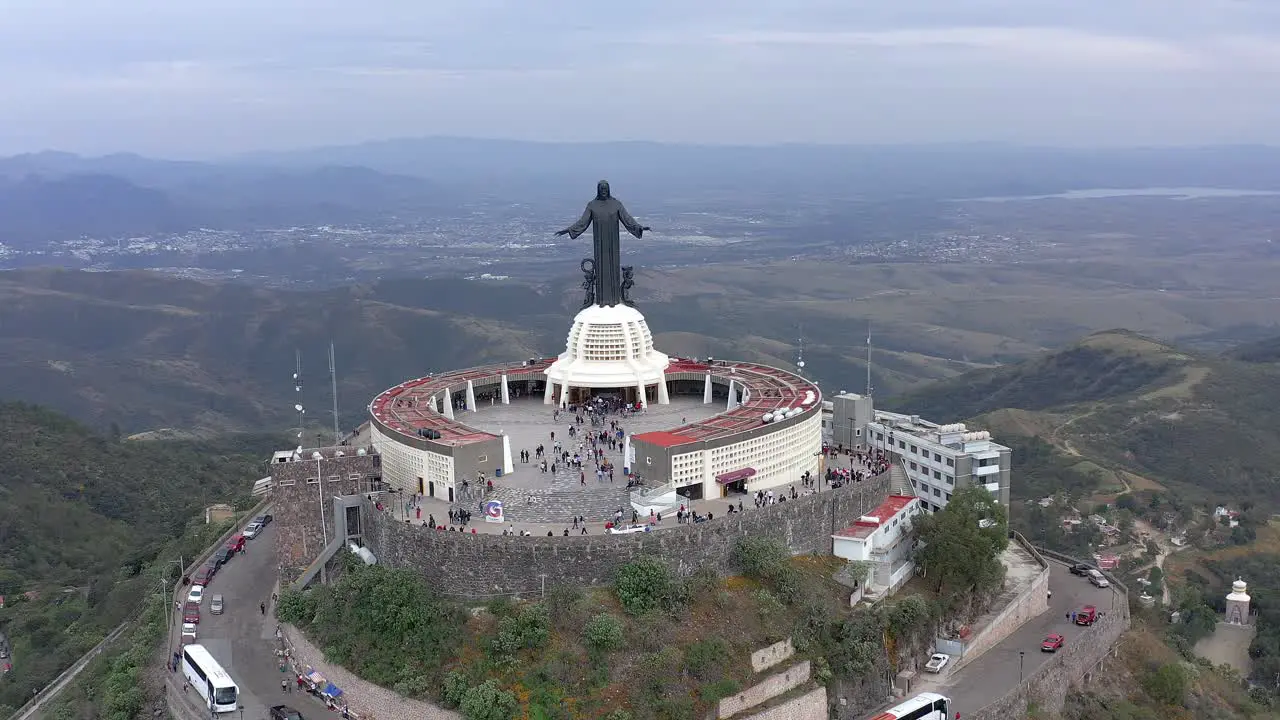 Aerial Cristo Rey travel Guanajuato Mexico drone view