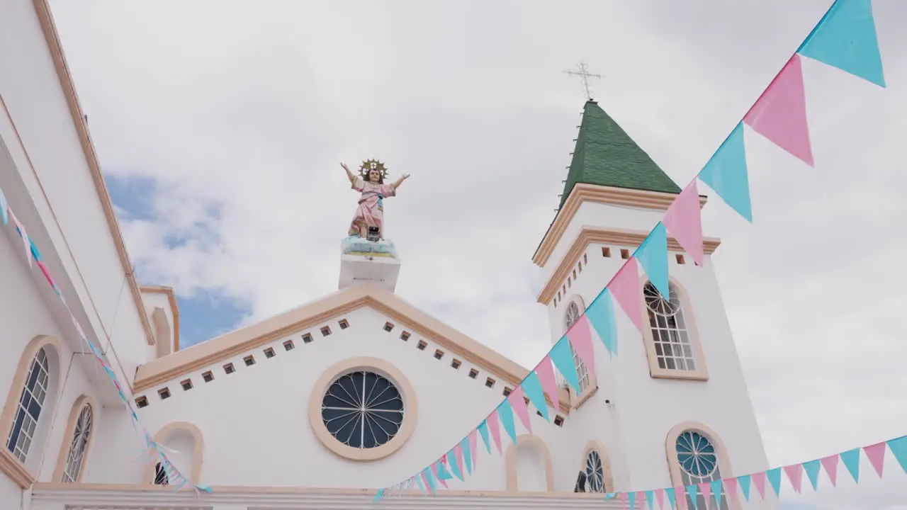 Little church with child Jesus in the 
ceiling