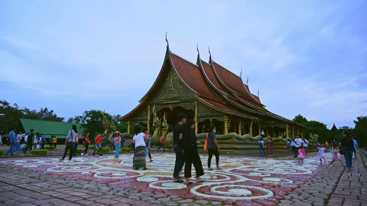 Sirindhorn Wararam Phu Prao Temple Time Lapse before dark