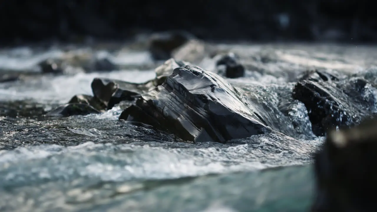 Río De Montaña Que Fluye En Los Cárpatos Arroyo Claro Que Corre Sobre Fondo De Piedra