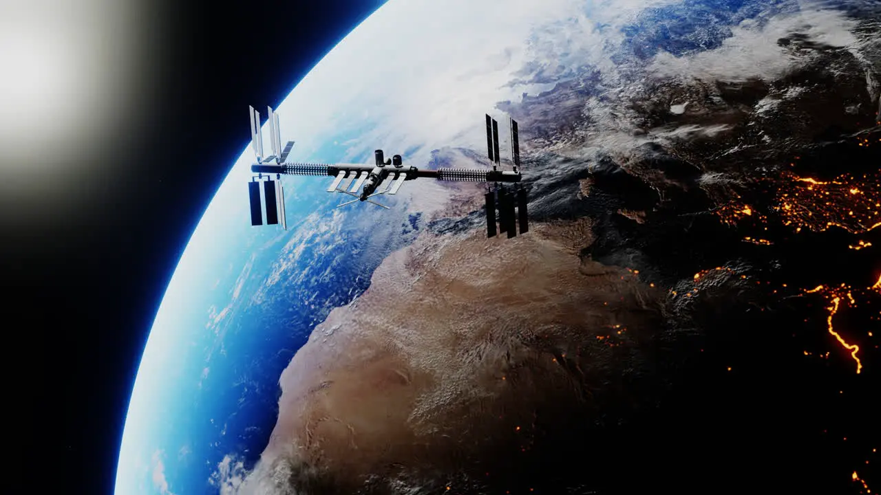 ISS orbiting the earth