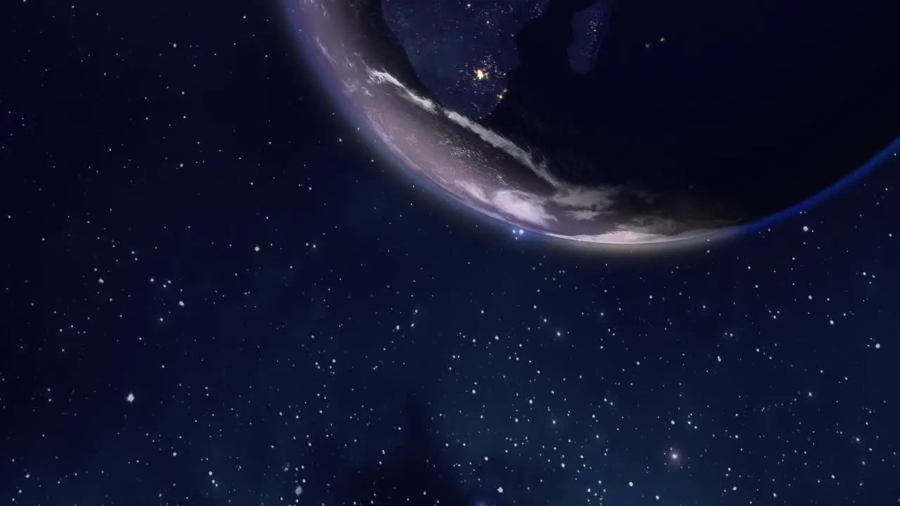 Earth Spinning in Space from Space 4K Cosmic Motion