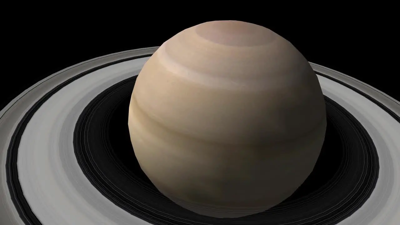 Computerized animation of Saturn planet isolated in the space