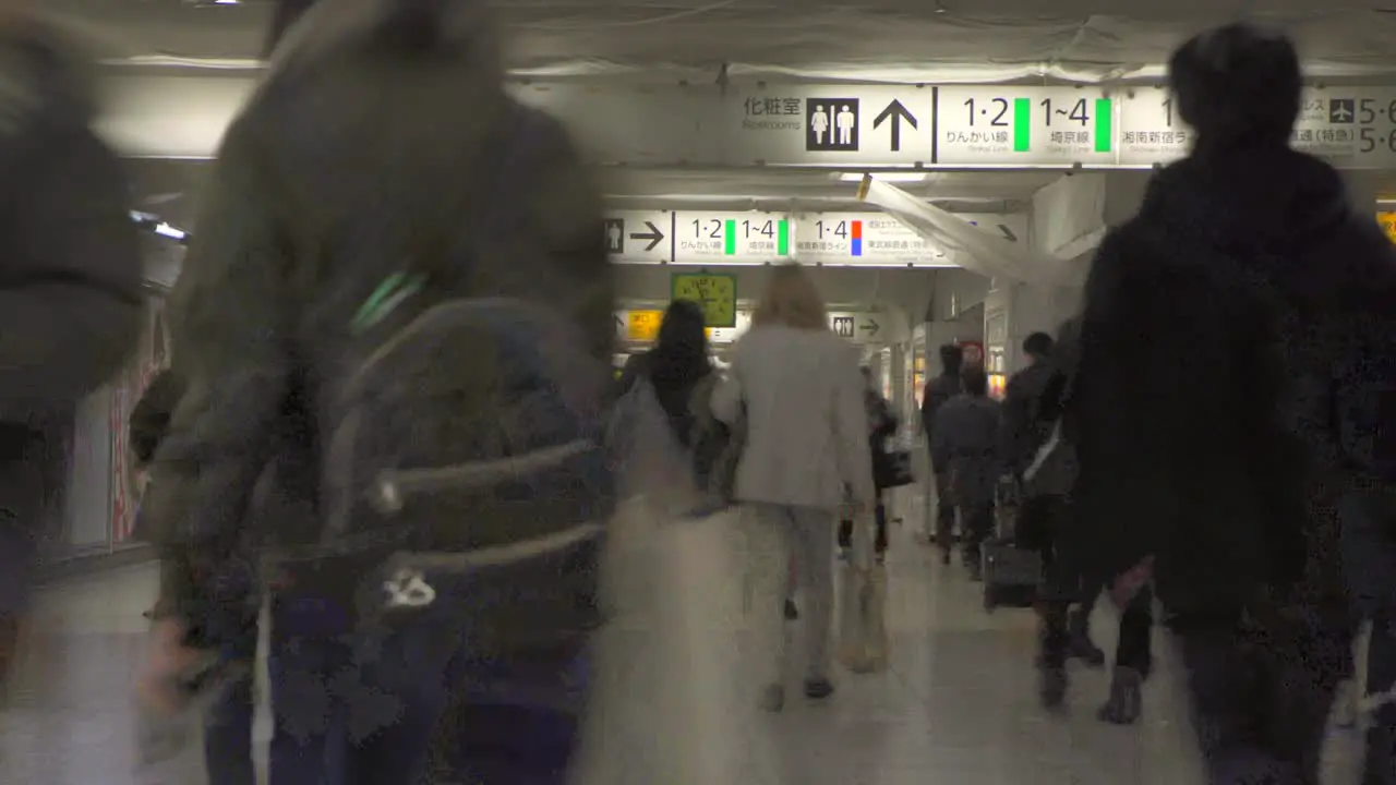 Timelapse in Tokyo Metro Station